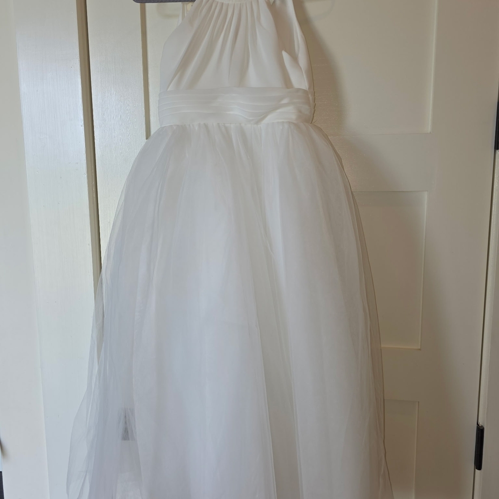 Elegant White Formal Kids Dress